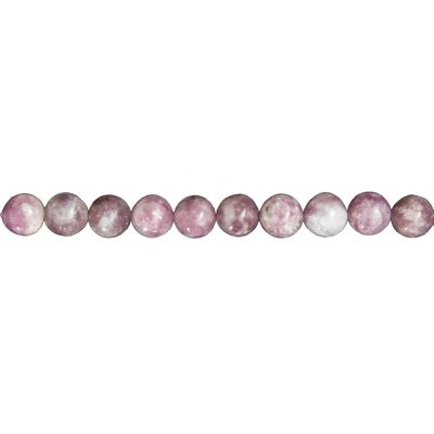 Pink Tourmaline thread - 8mm ball stones