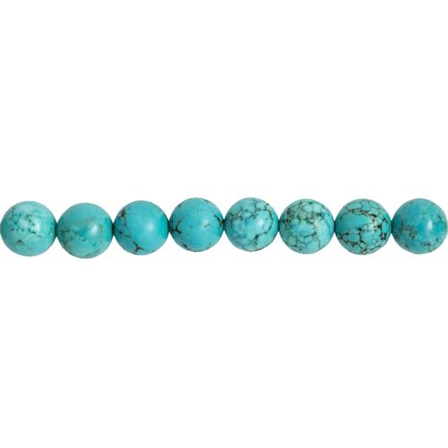 Fil Turquoise stabilisée - Pierres boules 12mm