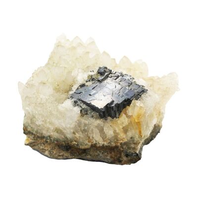 Galena on Quartz from Tunisia - MCGAQZ01