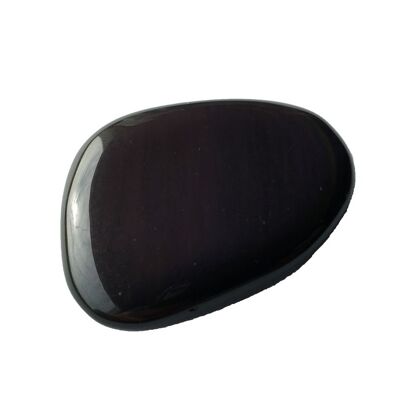 Black obsidian pebble