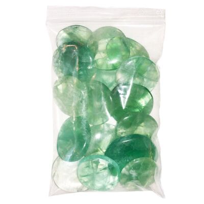 Green fluorite pebbles - 500grs