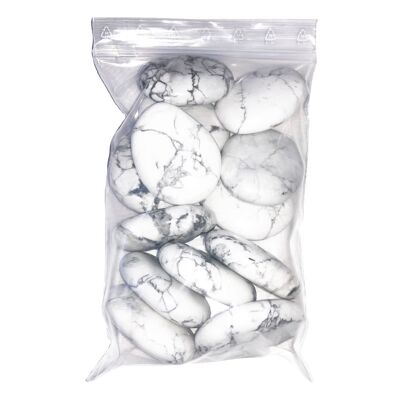 Howlite pebbles - 500grs