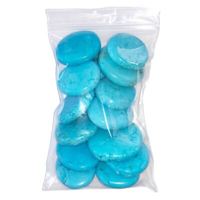 Blue Howlite pebbles - 500grs