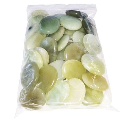 Green Jade pebbles - 1kg