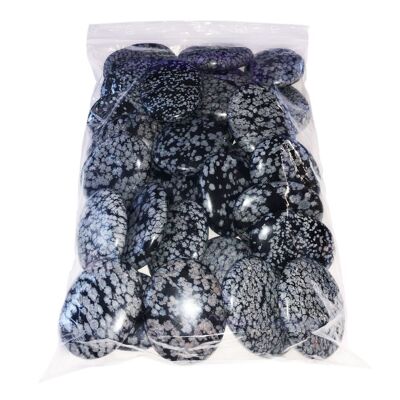 Snow Obsidian Pebbles - 1kg