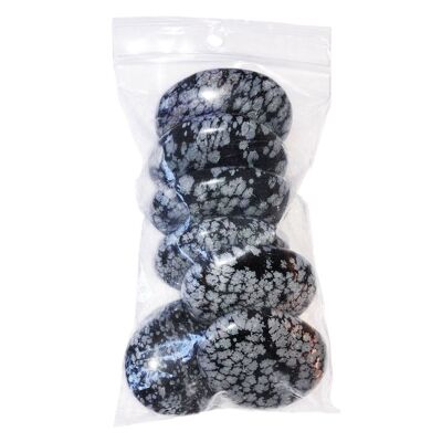 Snow Obsidian pebbles - 250grs