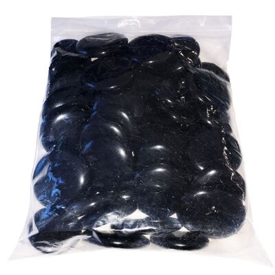 Black obsidian pebbles - 1kg