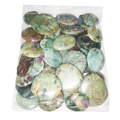 Ciottoli di rubino su fuchsite - 1 kg