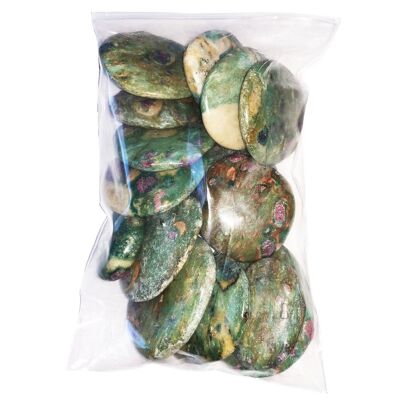 Ciottoli di rubino su fuchsite - 500gr