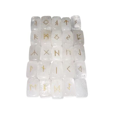 Set of 25 runes - Rock crystal