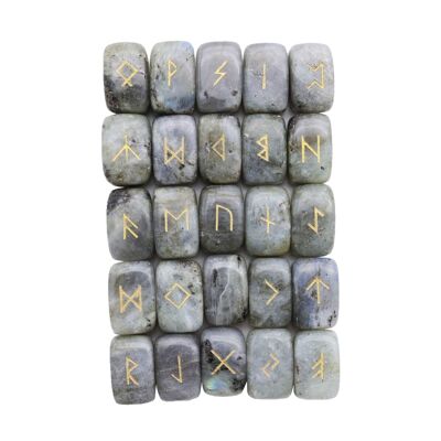Set of 25 runes - Labradorite