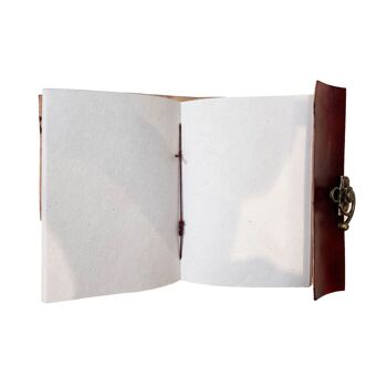 Journal Intime ou Carnet en cuir - 7 chakras - 15 x 21cm 3