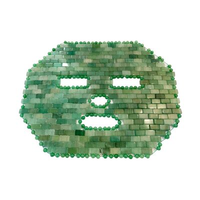 Gesichtsmaske aus grünem Aventurin