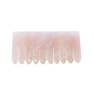 Rose quartz massage comb