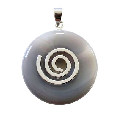 Agate Pendant - Chinese PI or Donut 30mm