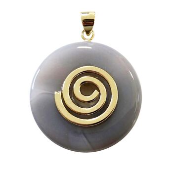 Pendentif Agate - PI Chinois ou Donut 30mm 2