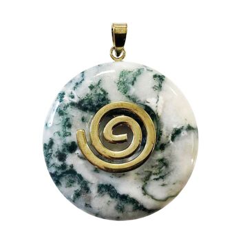 Pendentif Agate arbre - PI Chinois ou Donut 40mm 2