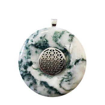 Pendentif Agate arbre - PI Chinois ou Donut 40mm 5