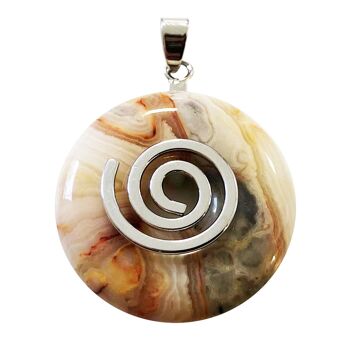 Pendentif Agate crazy lace - PI Chinois ou Donut 30mm 1