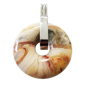 Pendentif Agate crazy lace - PI Chinois ou Donut 30mm 3