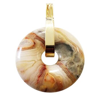 Pendentif Agate crazy lace - PI Chinois ou Donut 30mm 4