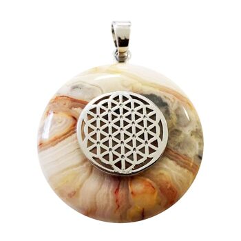 Pendentif Agate crazy lace - PI Chinois ou Donut 30mm 5
