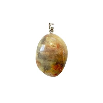 Agate crazy lace pendant - Rolled stone