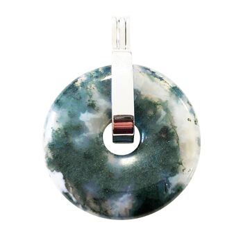 Pendentif Agate mousse - PI Chinois ou Donut 30mm 3