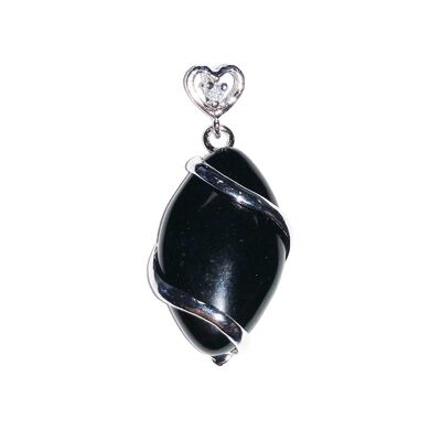 Black Agate Pendant - Horse's Eye