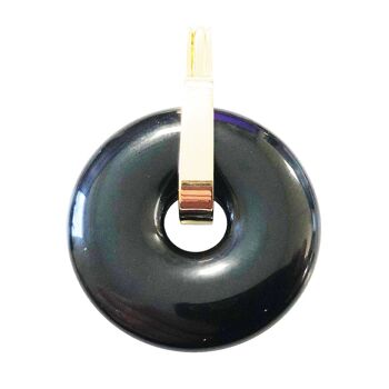 Pendentif Agate noire - PI Chinois ou Donut 30mm 4