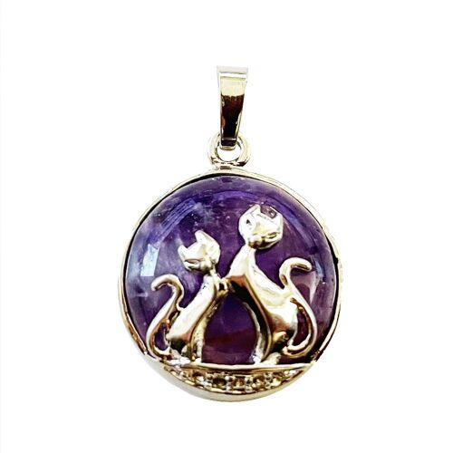 Pendentif Améthyste - Chat