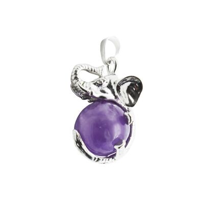 Amethyst Pendant - Elephant