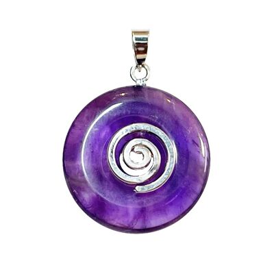 Amethyst-Anhänger - chinesischer PI oder Donut 20 mm