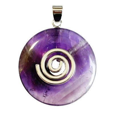 Amethyst-Anhänger - chinesischer PI oder Donut 30 mm