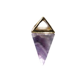 Pendentif Améthyste - Pyramide Or 2