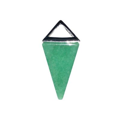 Pendentif Aventurine - Pyramide Argent