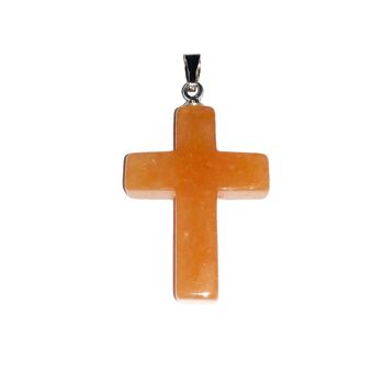 Pendentif Aventurine rouge - Croix 1