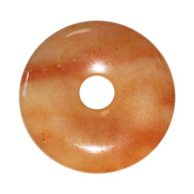 Red Aventurine Pendant - Chinese PI or Donut 50mm