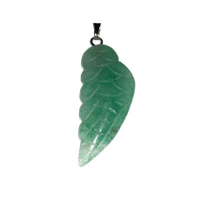 Green Aventurine Pendant - Angel Wing