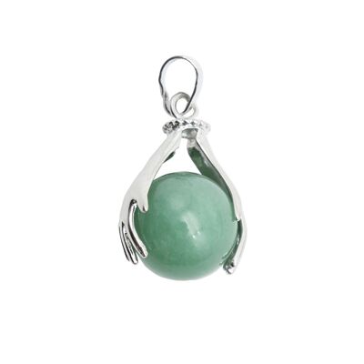 Pendentif Aventurine verte - Deux mains