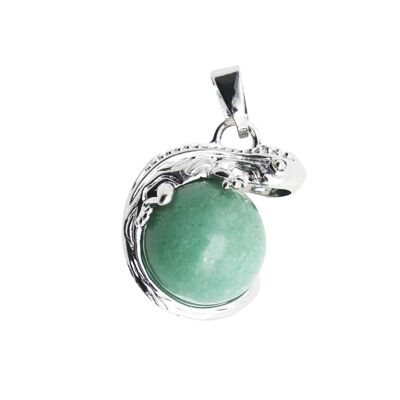 Green Aventurine Pendant - Lizard