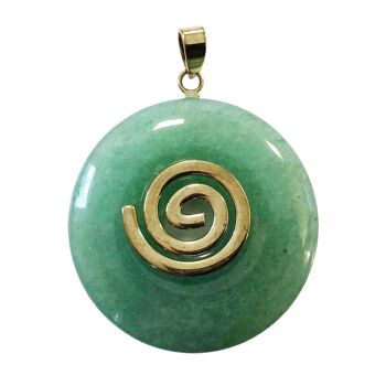 Pendentif Aventurine verte - PI Chinois ou Donut 40mm 2