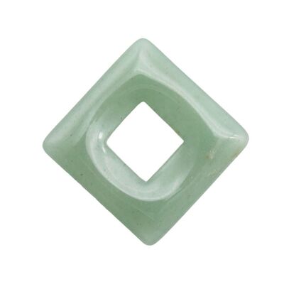 Green Aventurine Pendant - Chinese PI or Square Donut