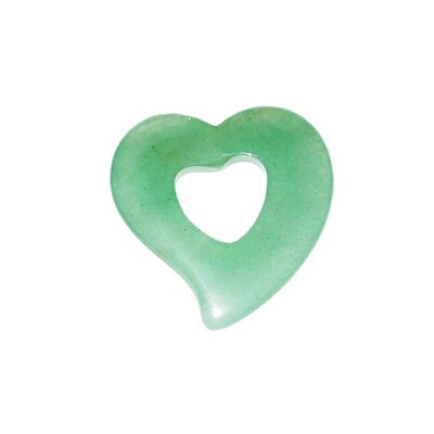 Green Aventurine Pendant - Chinese PI or Heart Donut