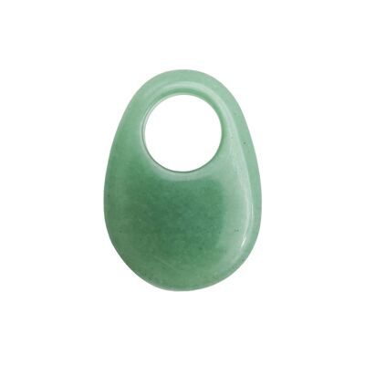Green Aventurine Pendant - Chinese PI or Oval Donut