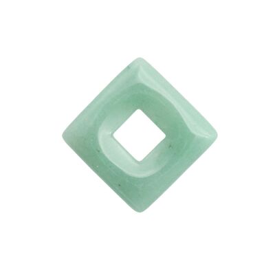 Green Aventurine Pendant - Chinese PI or Small Square Donut