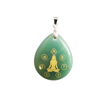 Pendentif Aventurine verte - Yoga 7 chakras 2