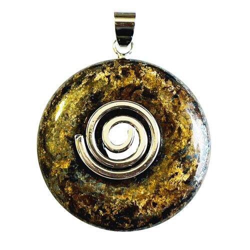 Pendentif Bronzite - PI chinois ou Donut 30mm