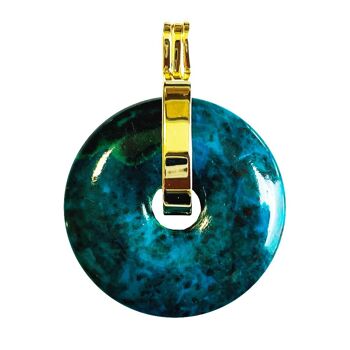 Pendentif Chrysocolle - PI chinois ou Donut 30mm 4