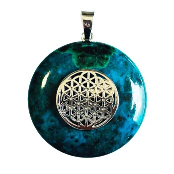 Pendentif Chrysocolle - PI chinois ou Donut 30mm 5